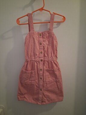 NYC Corduroy Dress Pink Girls Size 5/6 Sleeveless